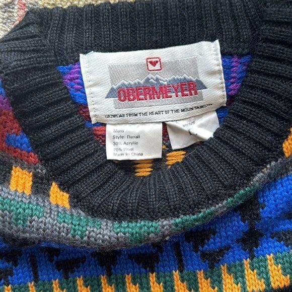 Obermeyer Mens Ski Sweater size L Vintage - Picture 3 of 4
